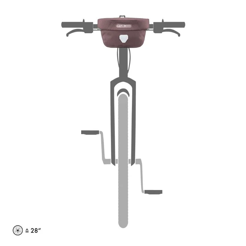 Ortlieb Ultimate Six Urban 5L Handlebar Bag in Ash Rose Pink-2